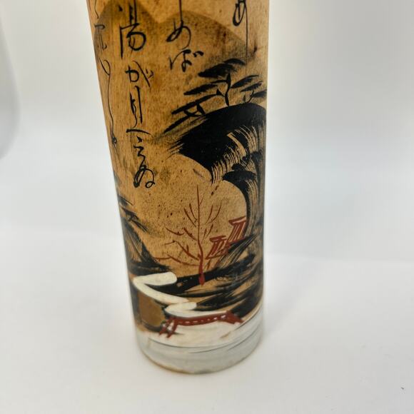 Vintage Japanese Kokeshi Doll Beautiful Wooden 9.5 in Tall  w River Bridge Scene - Picture 14 of 16